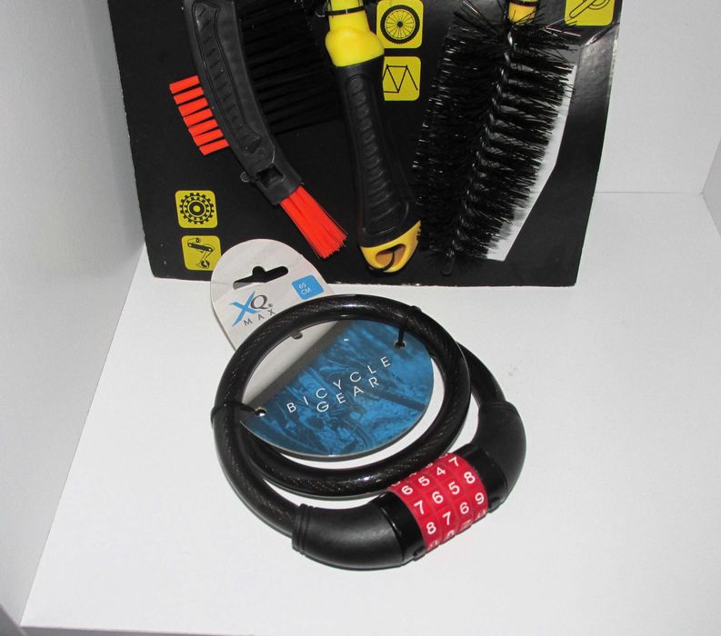 Dunlop Bicycle Brush Set + Bicyle Lock