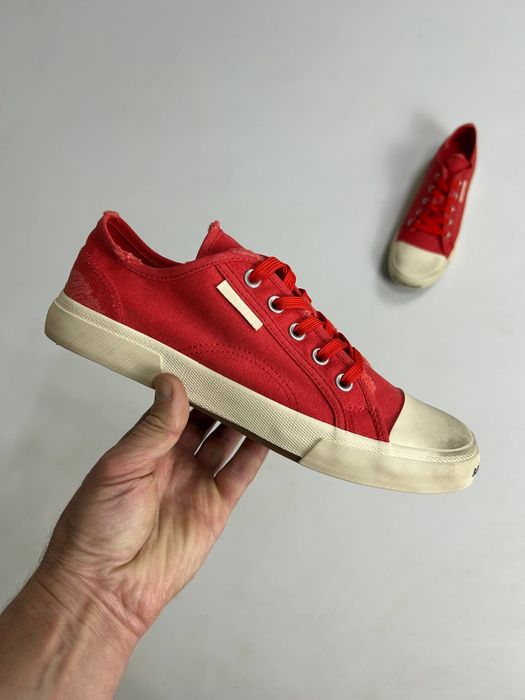 Balenciaga Paris red low shoes кеди кросівки кроссовки червоні 43 42 41