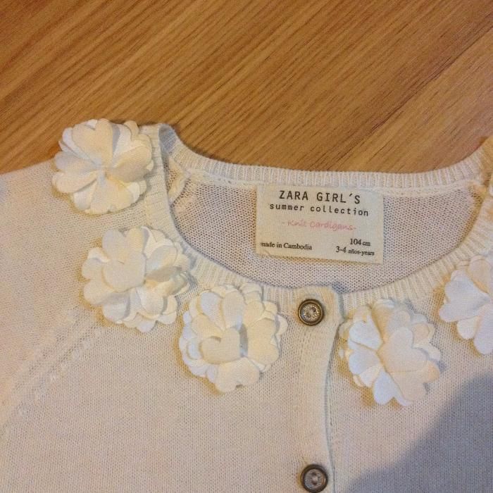 Bolero Zara Tam. 3-4 anos - NOVO -