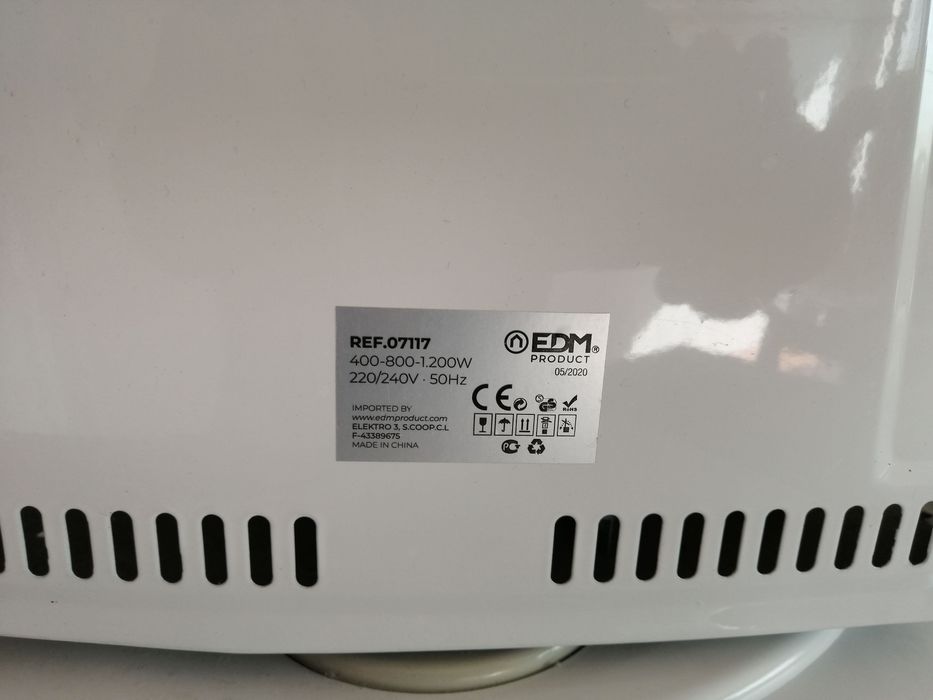 aquecedor rotativo a funcionar