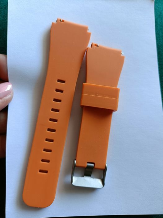 Pomarańczowy silikonowy pasek do zegarka 22 mm  uniwersalny