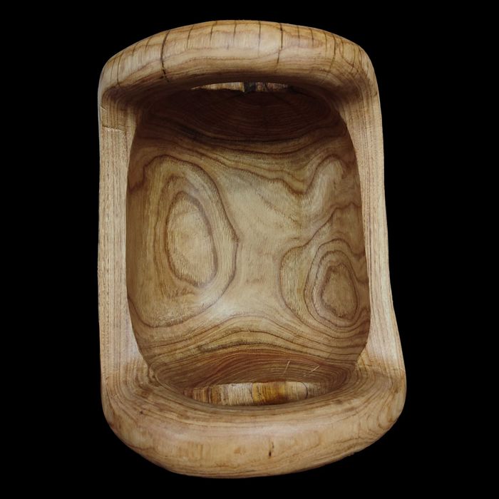 Escultura - Cesta de madeira + gamela