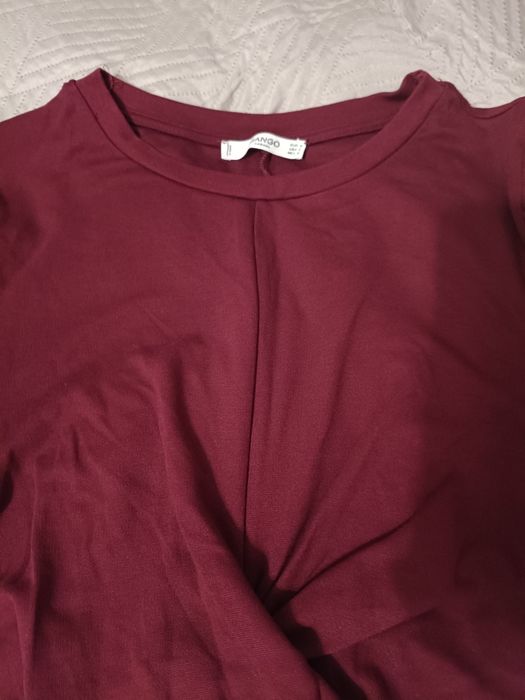 Burgundowa sukienka Mango M