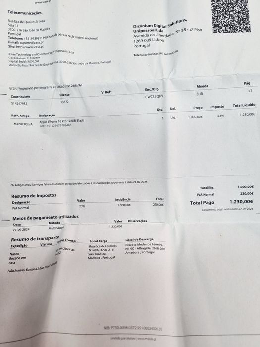 IPHONE 16 pro  128 gb -  bateria em estado bom