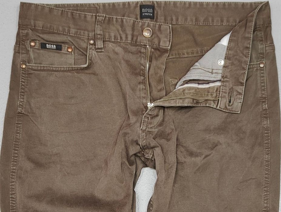Wr) BOSS STRETCH oryginalne spodnie materiałowe Roz.33/34