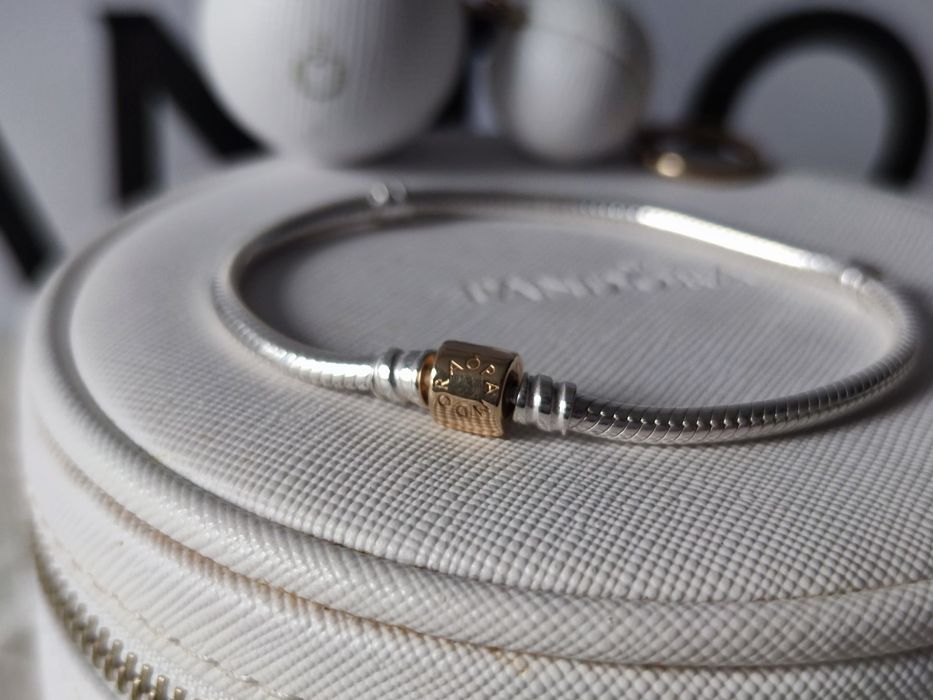 Pandora bransoletka moments złote zapięcie 599347C00