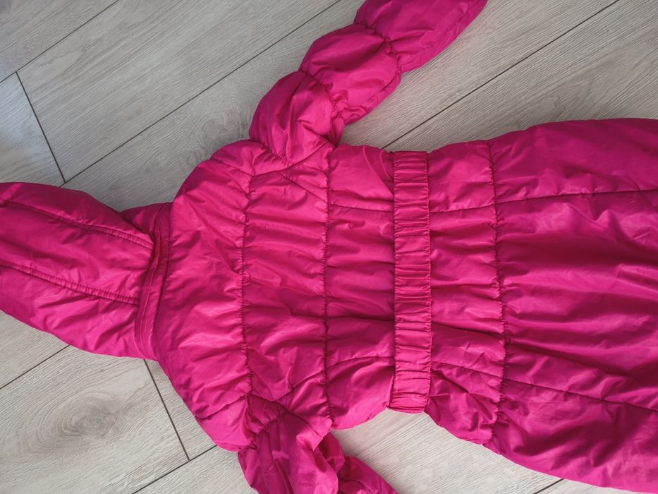 Komplet zimowy na śnieg spodnie narciarskie na szelkach kurtka zimowa