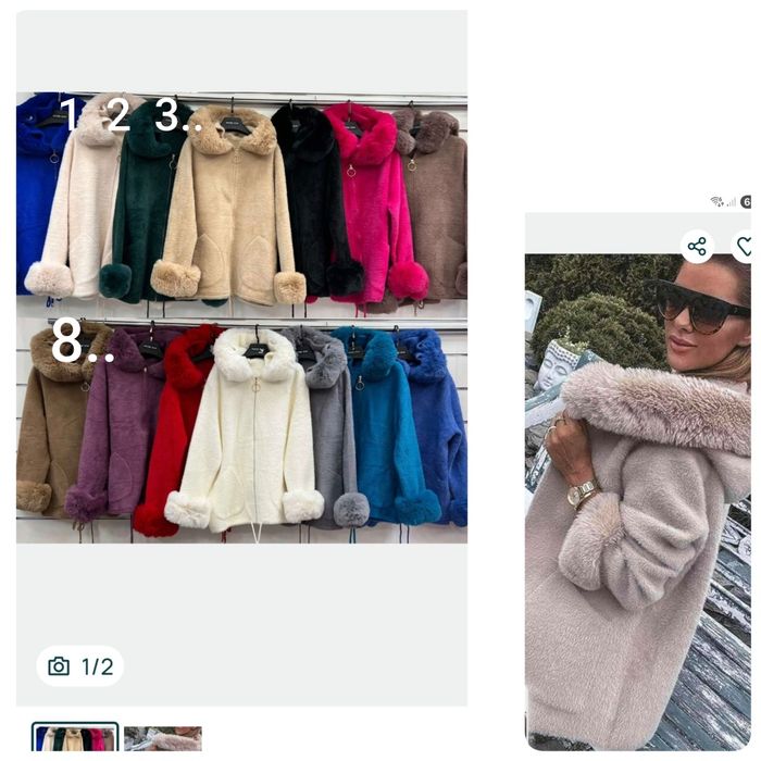 Kurtka Alpaka futerko