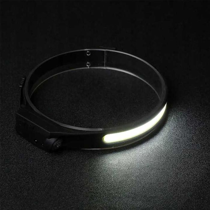 LATARKA Czołowa LED czołówka z czujnikiem ruchu COB wodoodporna MOCNA