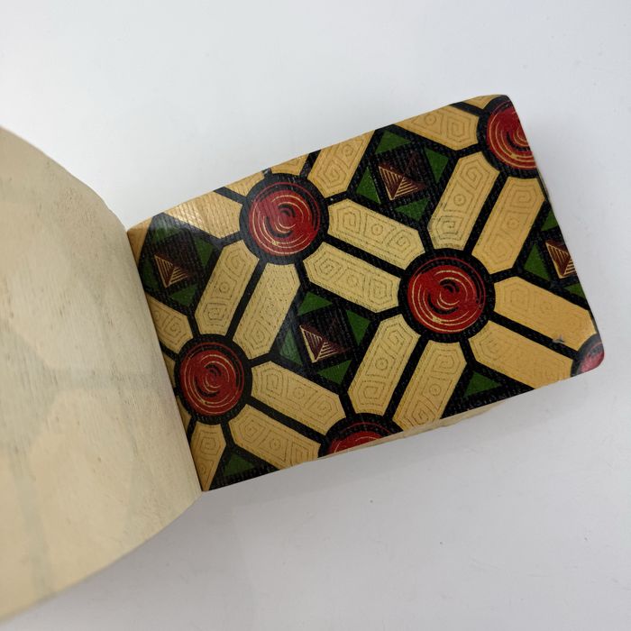 Stary próbnik papierów witrażowych Art Deco / Secesja RBF lata 20/30