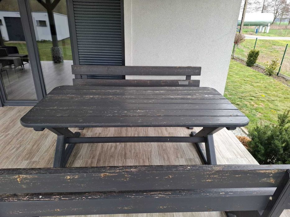Zestaw ogrodowy ławki plus stoł