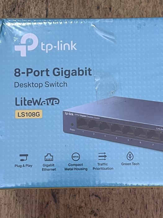 Switch TP-Link LS108G 8 Portas Gigabit (Novo/Selado)