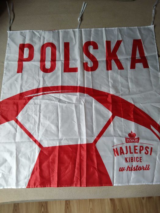 Flaga Polski dla kibica.
