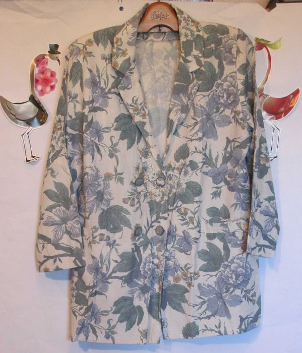 Blazer estampado, abotoado