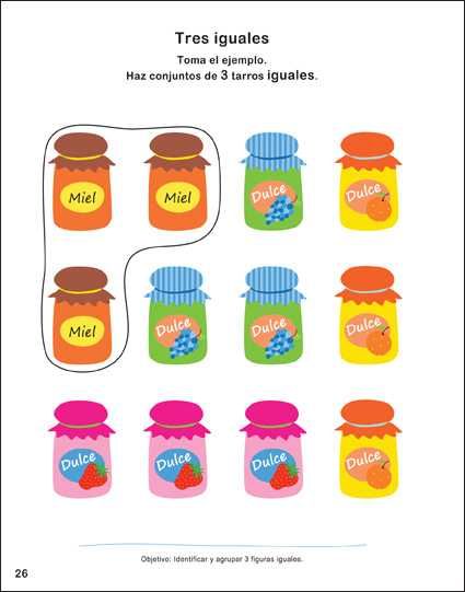 Livro de atividades em espanhol para crianças de 3 e 4 anos