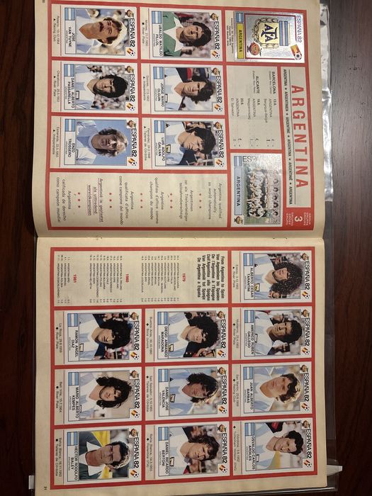 Caderneta completa PANINI Campeonato do Mundo - Espanha 1982