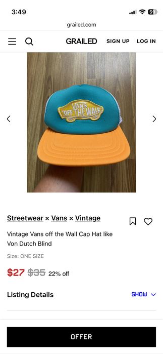 Бейсболка Vans, оригинал