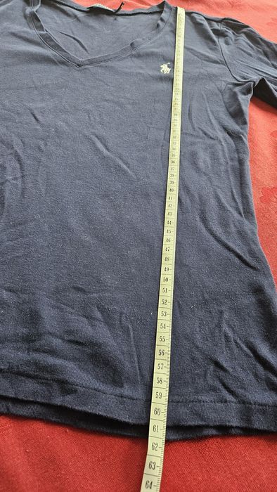 T-shirt granatowy Polo RalphL.  długi rękaw r.M
