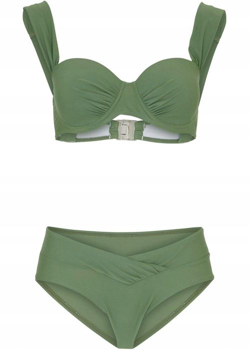B.P.C bikini balkonetka z figami khaki ^38(75E)