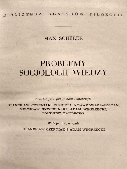Filozofia - Scheler - Problemy socjologii wiedzy - 019