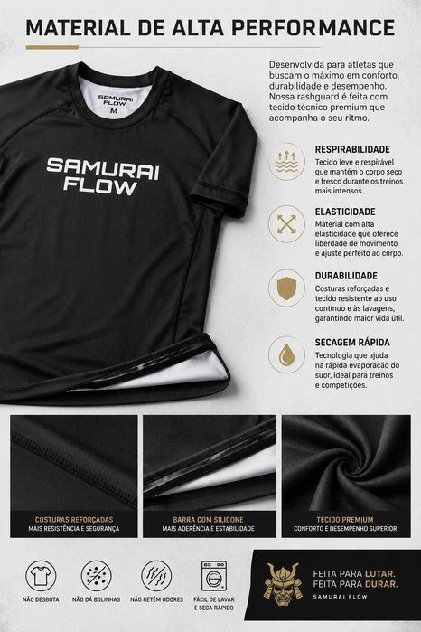 Rashguard jiu jitsu Samurai Flow