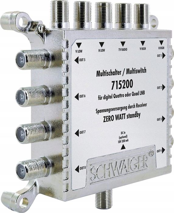 Multiprzełącznik SAT 5200 5/8 Schwaiger 1 na 8