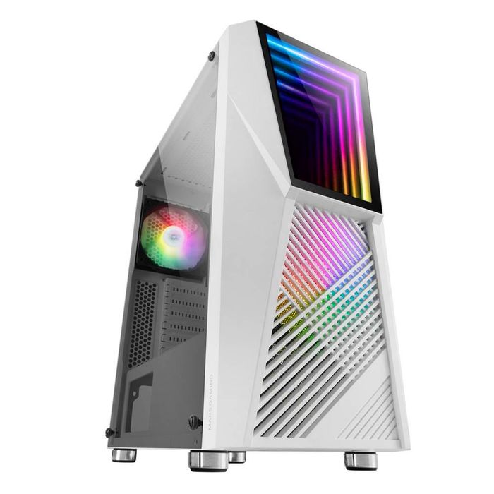 Caixa ATX Mars Gaming MC777 Premium ARGB Tempered Glass Branca