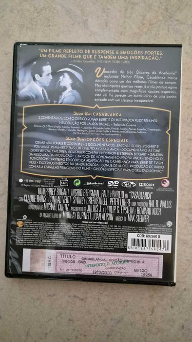 Casablanca DVD edição portuguesa