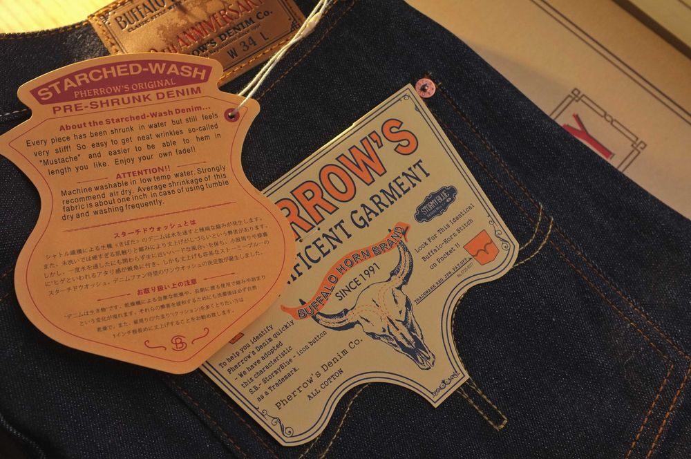 Джинсы Японские Pherrow’s (Размер W34) 50-52 EUR L-XL Selvedge Japan Denim