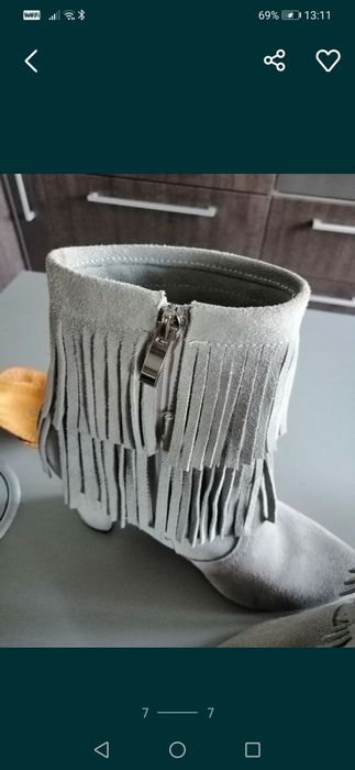 Botki Gopol 39 skóra zamszowa