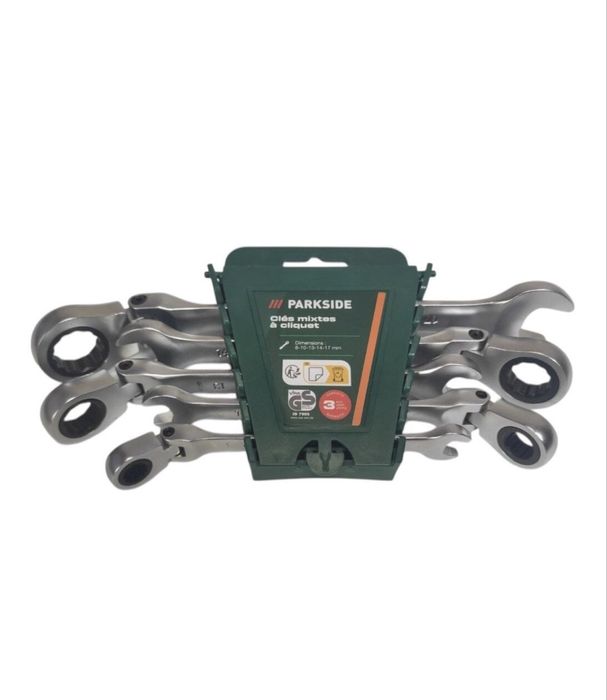 Набір ключів Parkside з тріскачкою (Німеччина) є з шарніром та без.