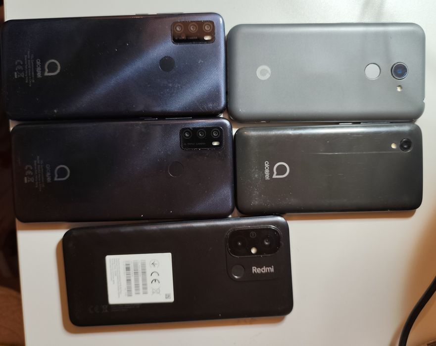 Redmi 12C, 2x Alcatel 1S, Alcatel 1 e Vodafone Smart N8