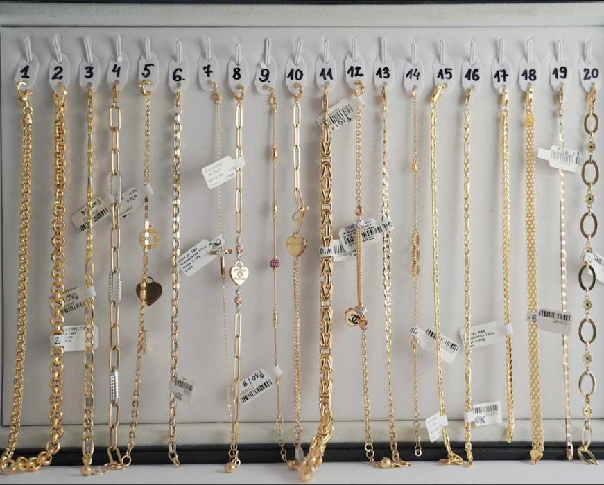 Złote bransoletki pr.585