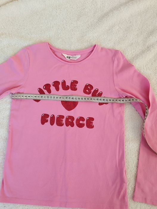 T-shirt z długim rękawem bluzka H&M 134/140