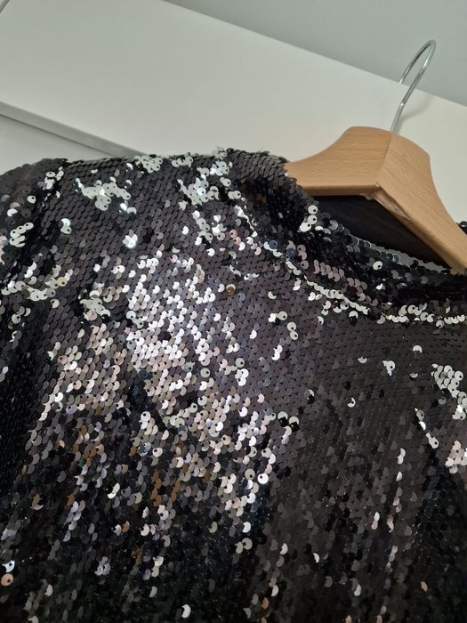 Victoria cekinowa sukienka Mini 38 M koktajlowa karnawal cekiny błysk