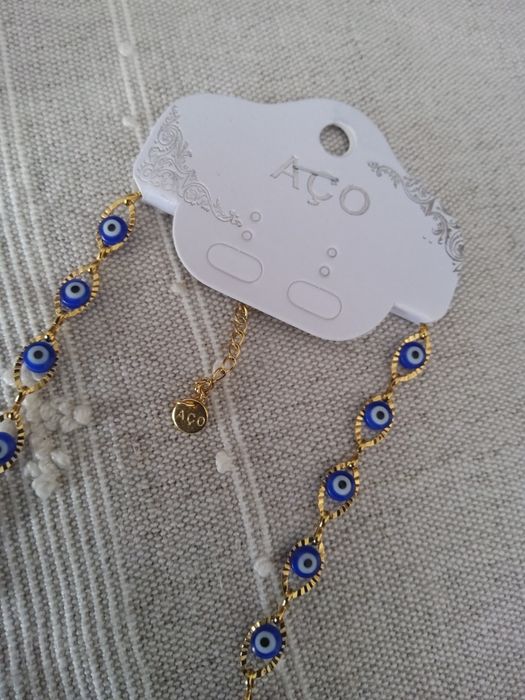 Colar olho turco em azul