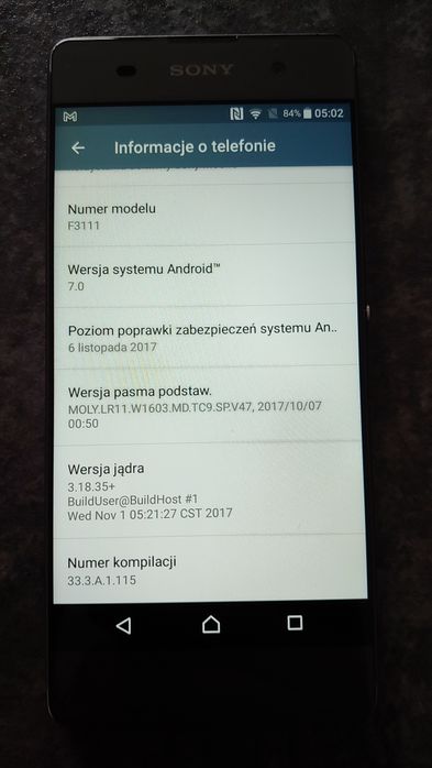 Sony XPERIA XA ekran w bdb stanie