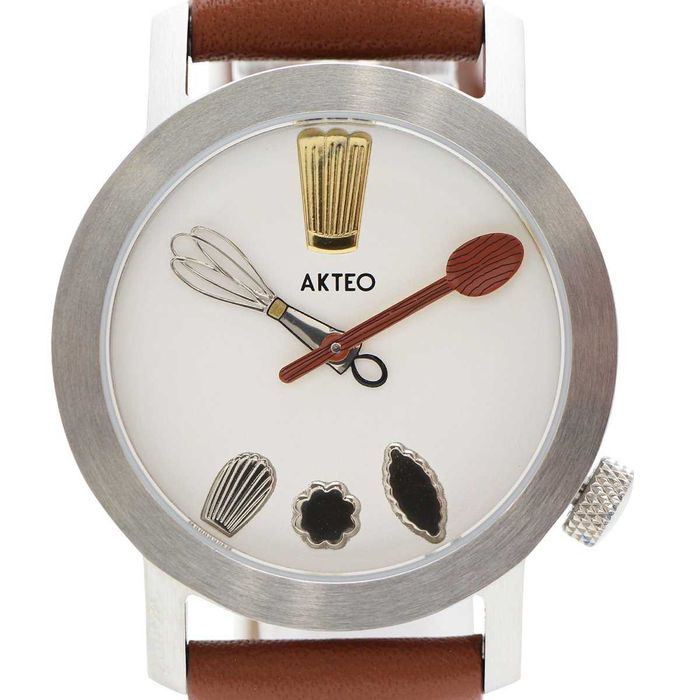 1990s AKTEO Designer watch | UNUSUAL Cuisine "Chef" Design | NEW