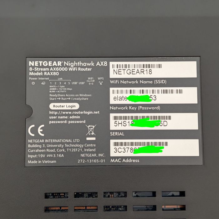 Роутер WiFi 6 NETGEAR Nighthawk AX6000 RAX80