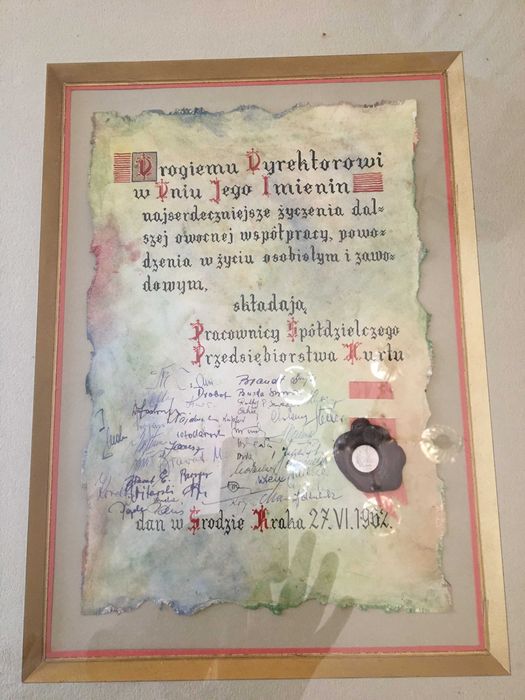 Moneta  1 Grosz  w ciekawej oprawie