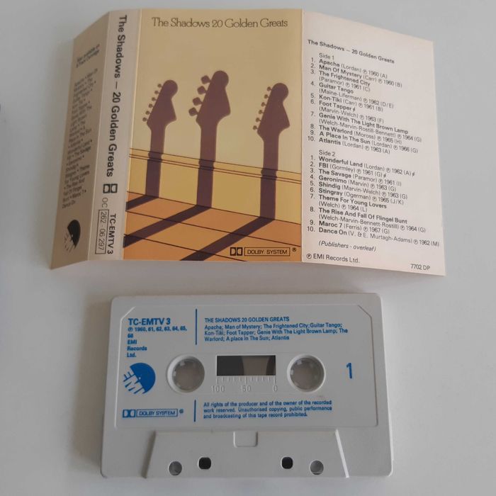 Cassete Áudio Original Colectânea The Shadows - 20 Golden Greats