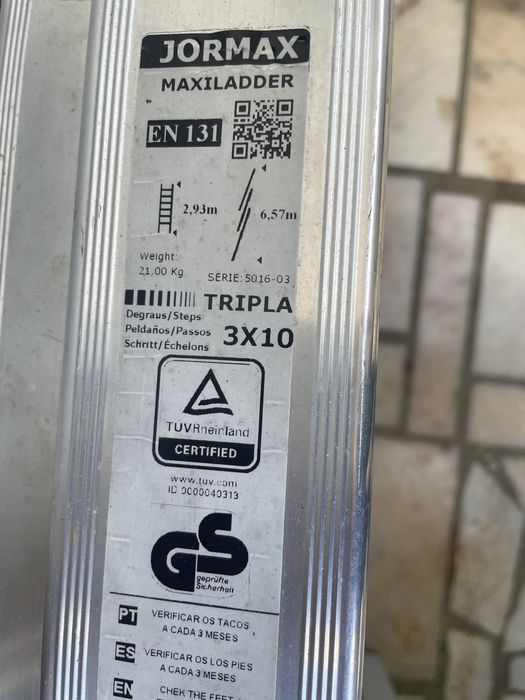 Alugo escada de 3 a 7 metros (6.57m) de aluminio!