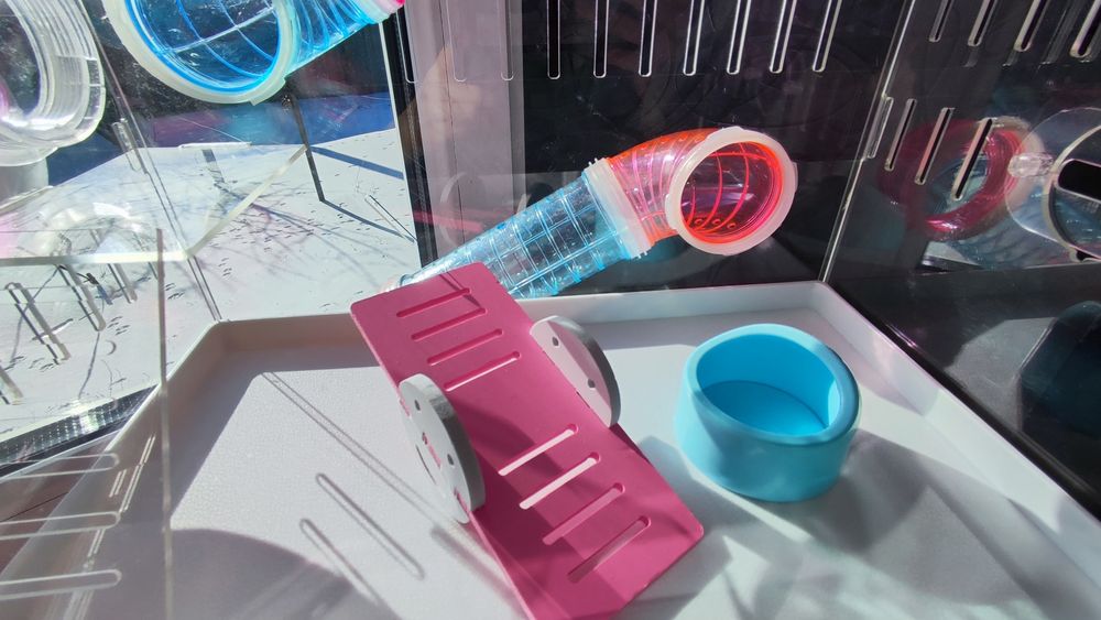 клітка для хомяка простора 3-поверхова акрилова