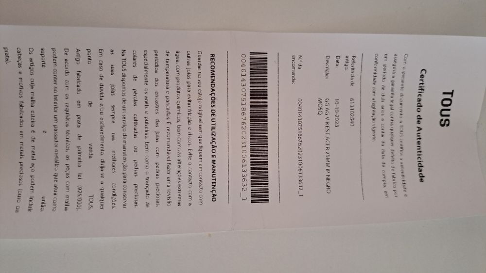 Colar TOUS Icon mesh NOVO