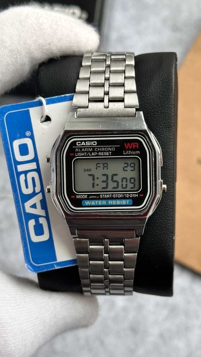Годинник Vintage A159 silver-black | касіо A168 | часы касыо A158