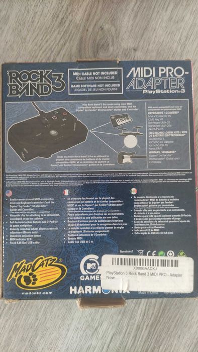 Madcatz Midi Pro Adaptor Rockband 3 para PS3/PS4/PS5