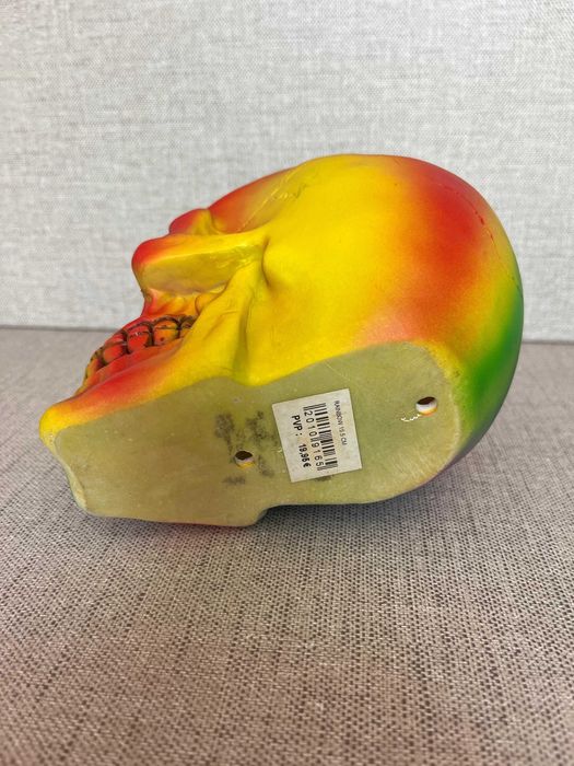 Crânio Decorativo Psicadélico Arco-íris