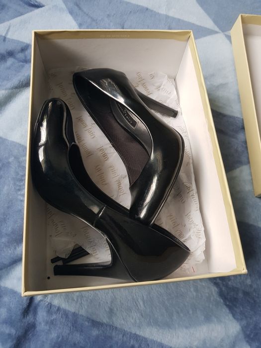 Czarne szpilki czarne Jenny Fairy CCC r. 35 lakierowane obcas 9,5cm