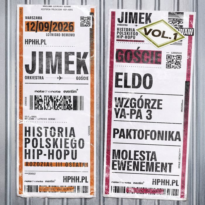 2 Bilety na Jimek + Orkiestra + Goście HISTORIA POLSKIEGO HIP-HOPU ROZDZIAŁ III OSTATNI Golden  Cirkle (Warszawa, 12.09.2026)