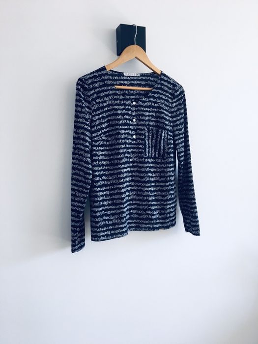 Bluzka wzory granat navy basic luźna Quiosque